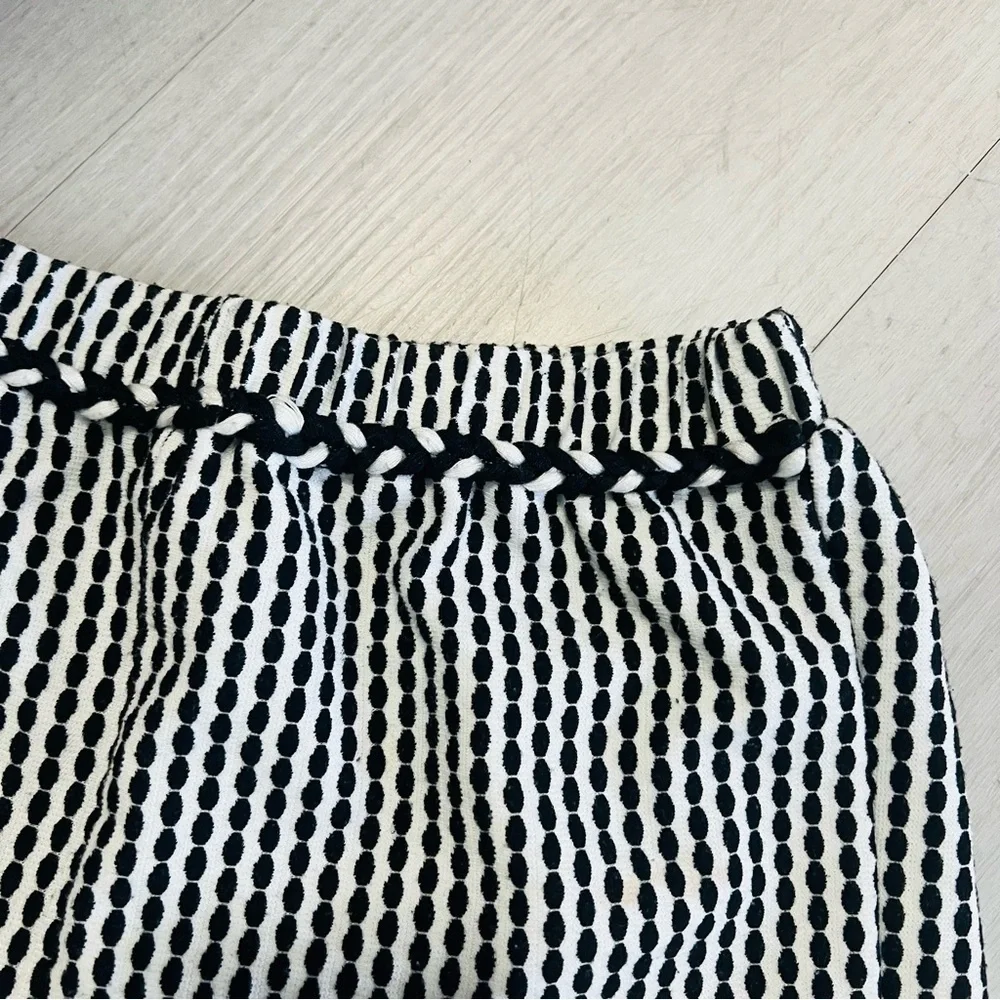 Kate Mack Girls Size 12 Top & Shorts Black and White Set Casual Everyday EUC